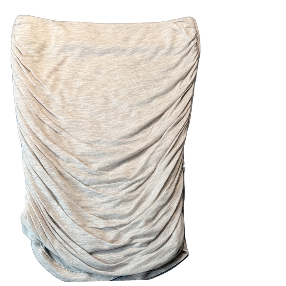 IRO Tube Top Gwen Strapless Draped Ruched Linen Blend Jersey Womens XS - Picture 2 of 7